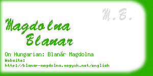 magdolna blanar business card